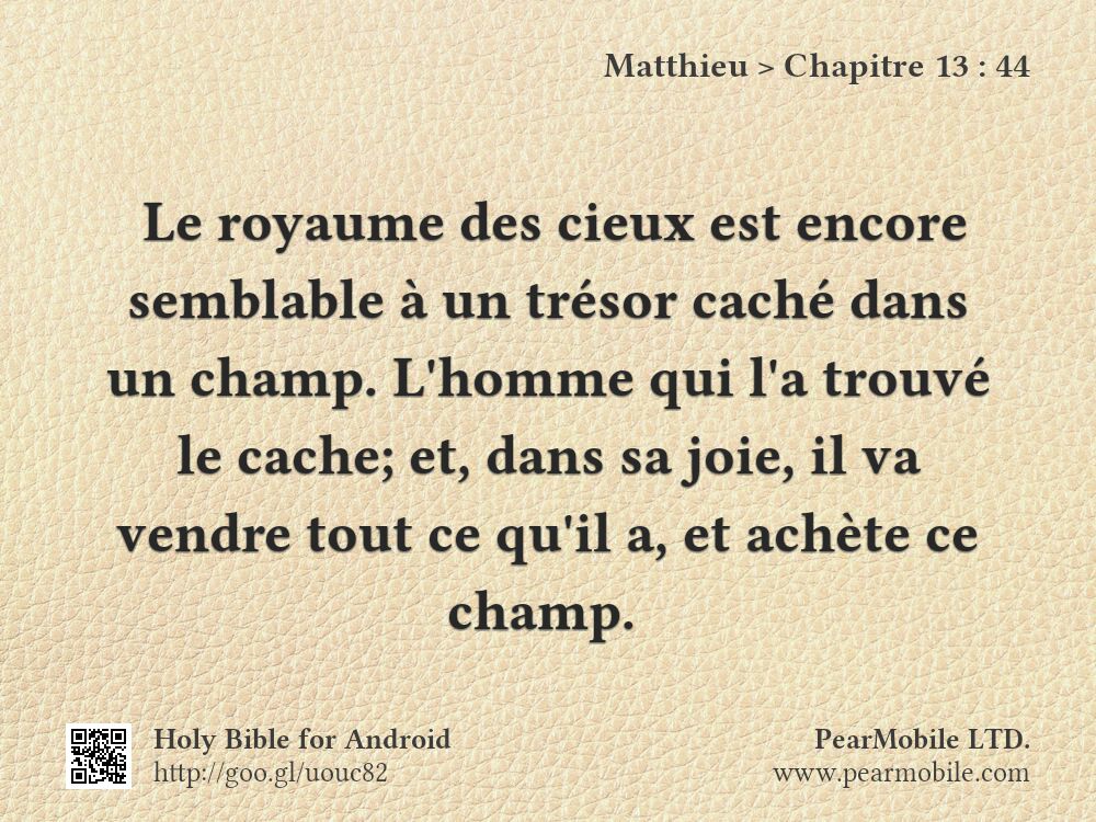 Matthieu, Chapitre 13:44